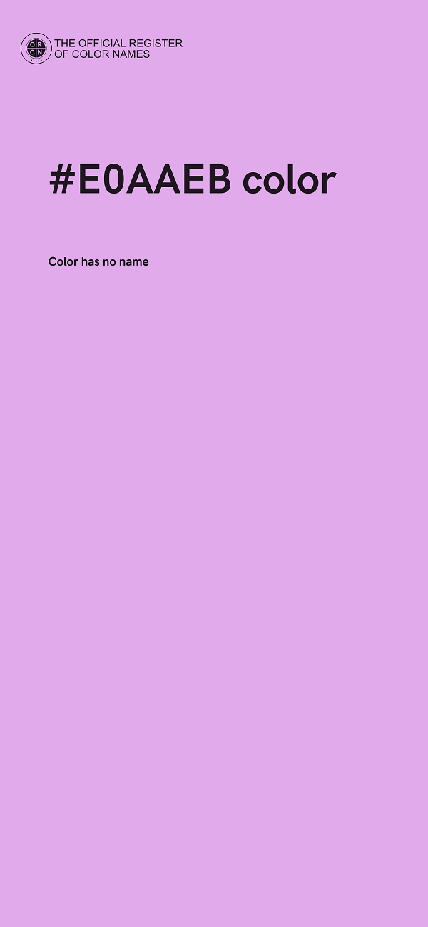 #E0AAEB color image