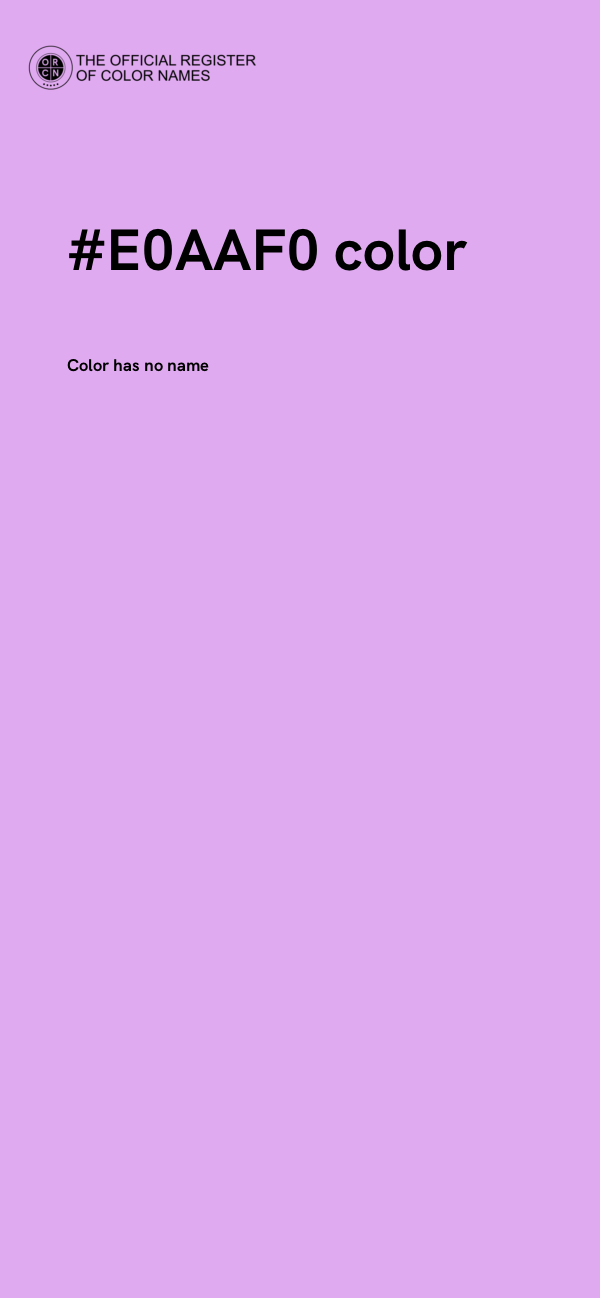 #E0AAF0 color image