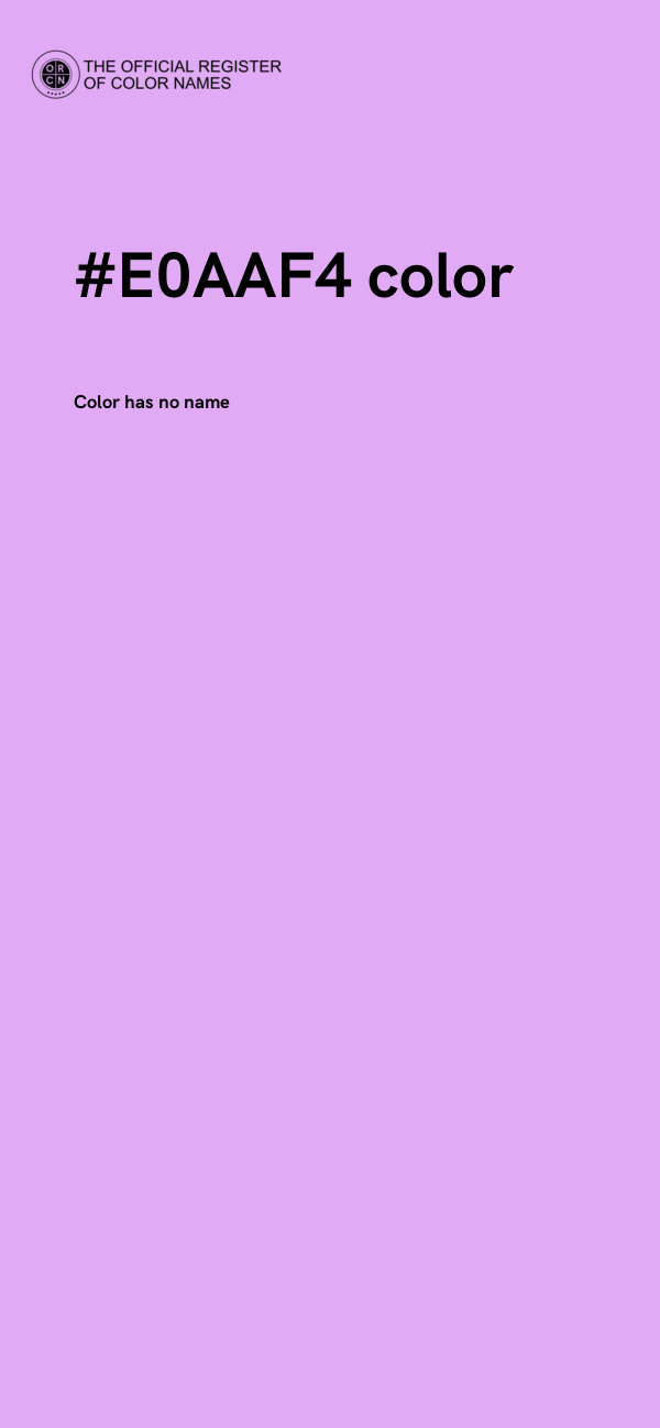 #E0AAF4 color image