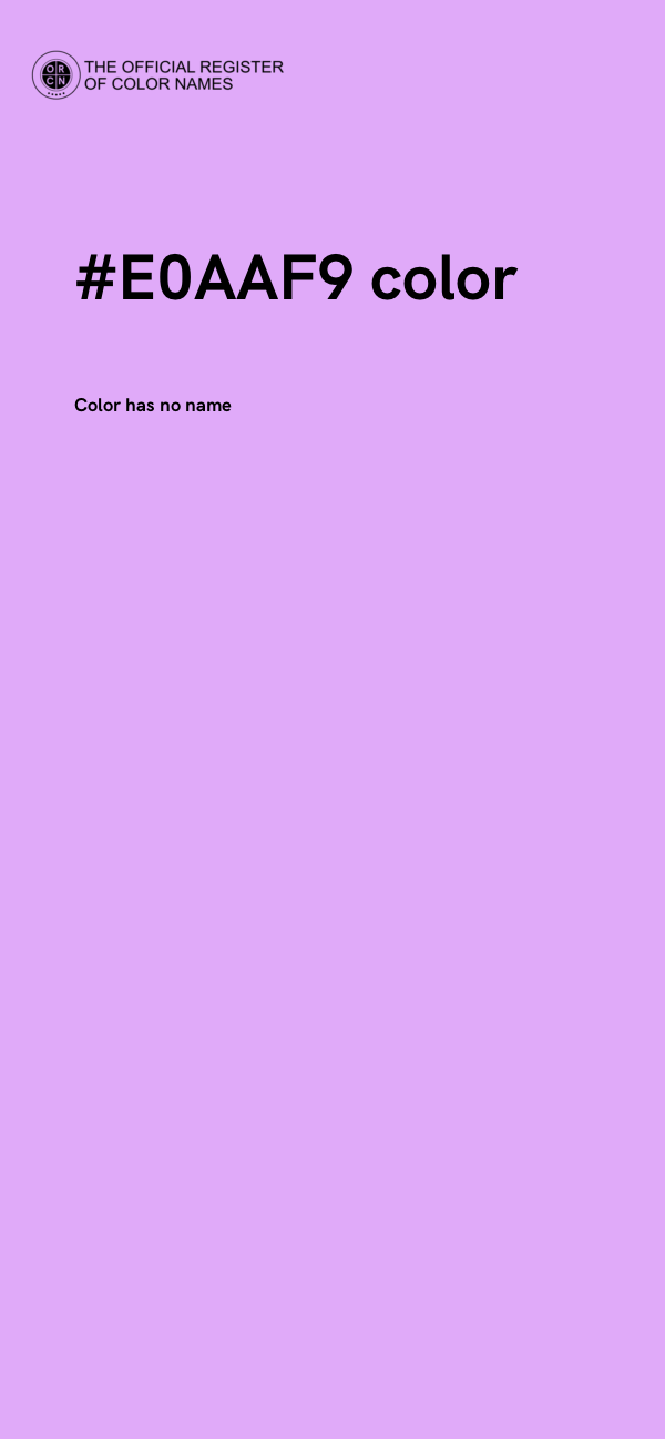 #E0AAF9 color image