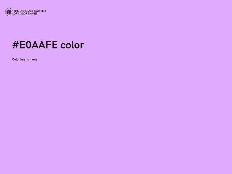 #E0AAFE color image