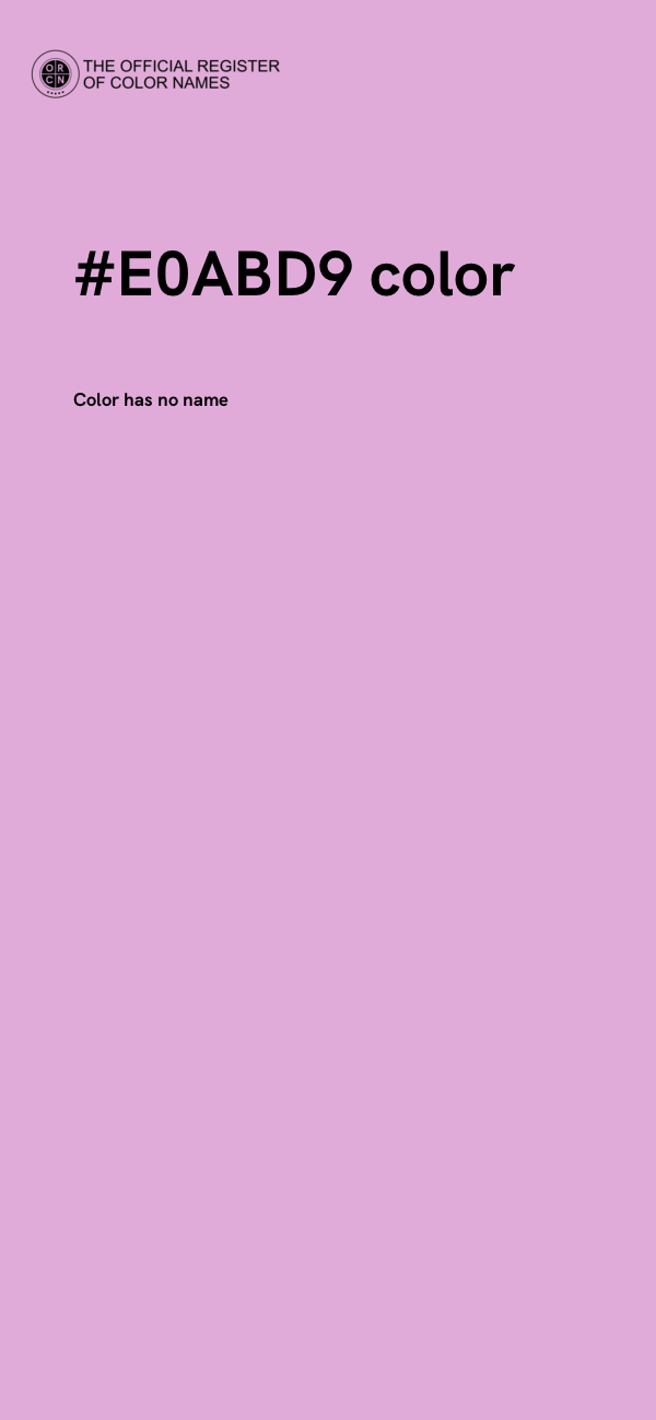 #E0ABD9 color image