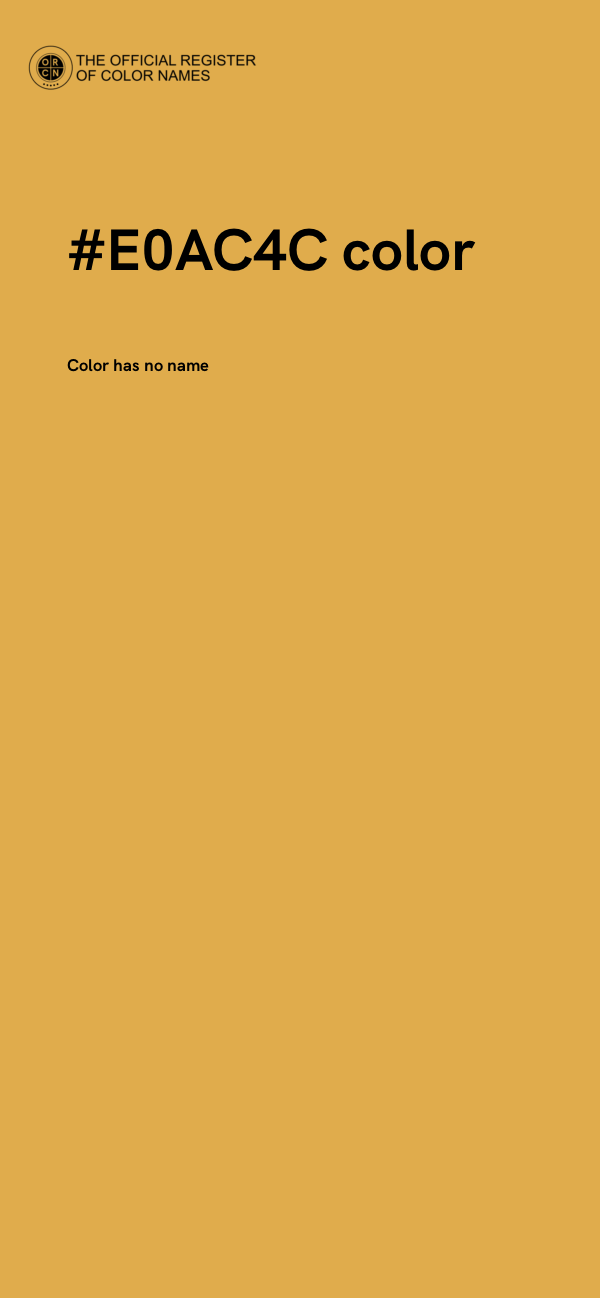 #E0AC4C color image