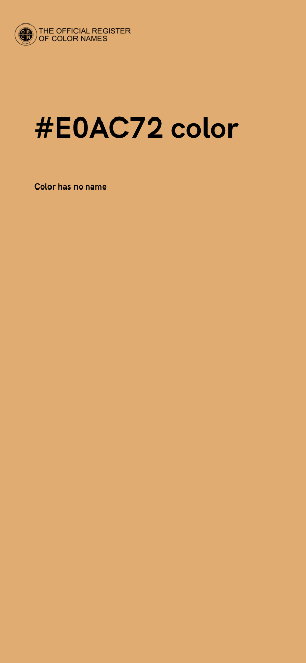 #E0AC72 color image