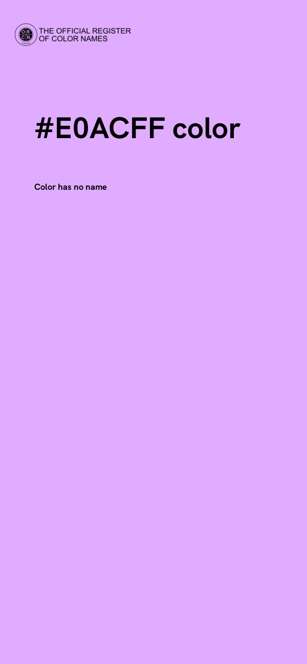 #E0ACFF color image