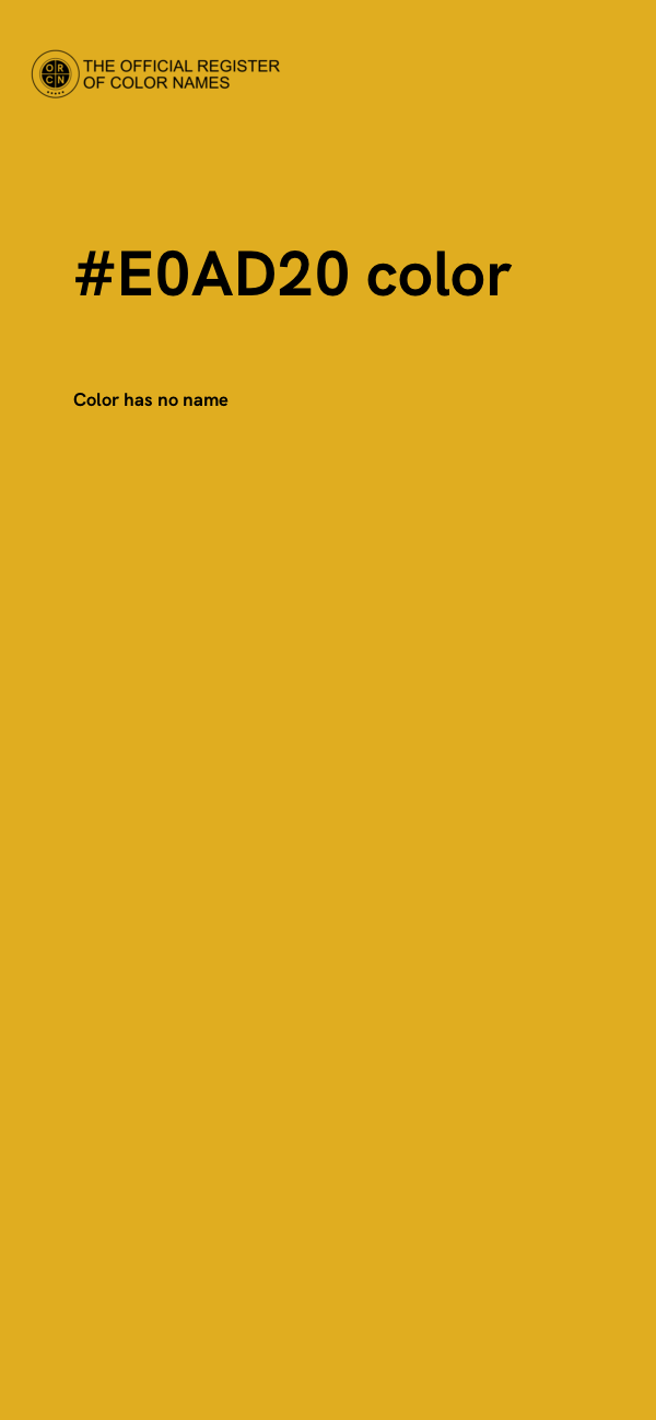 #E0AD20 color image