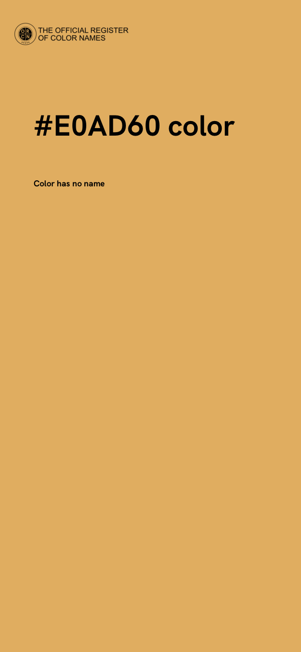 #E0AD60 color image