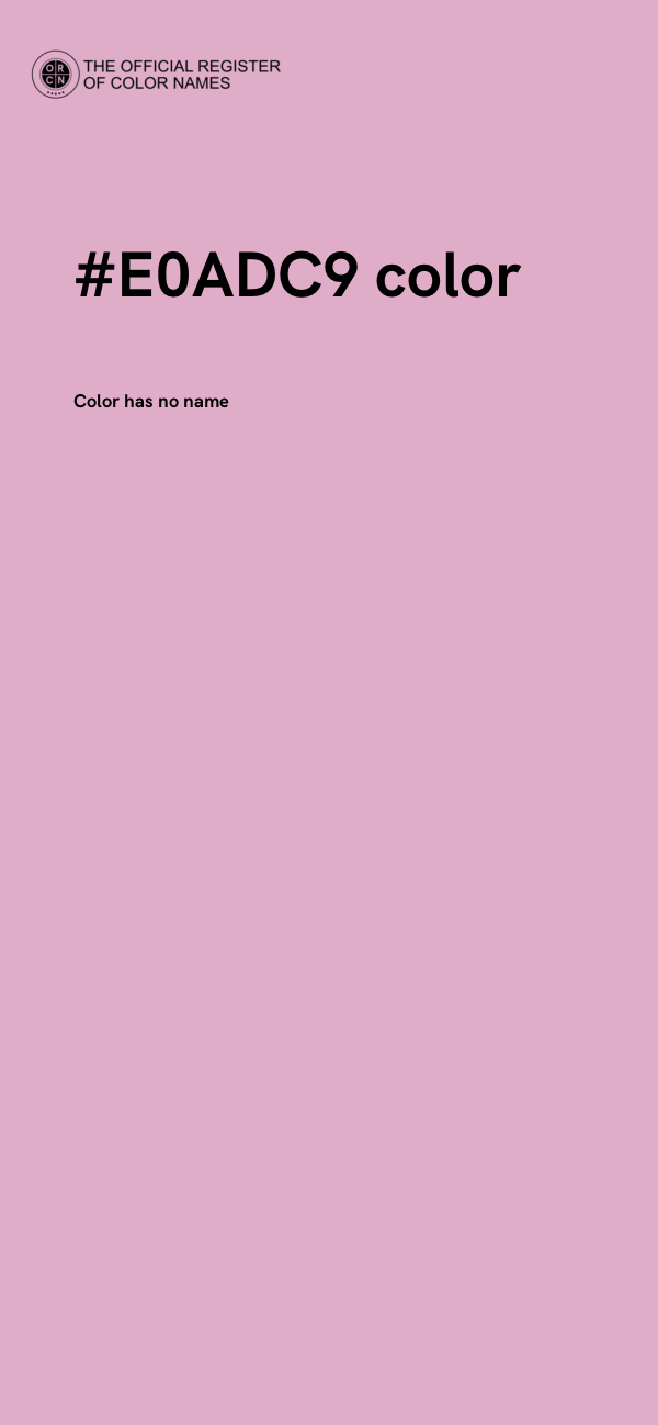 #E0ADC9 color image