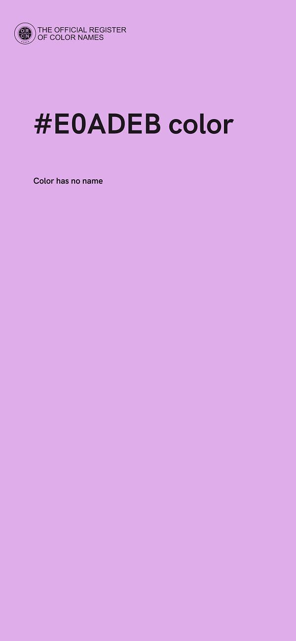 #E0ADEB color image