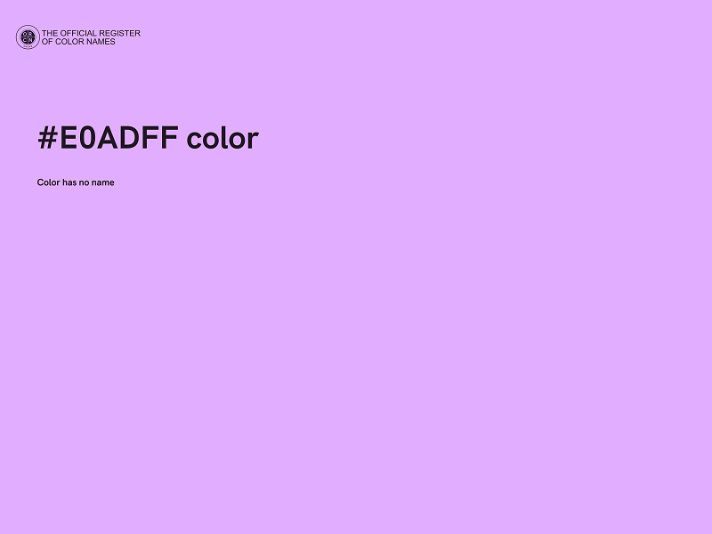 #E0ADFF color image