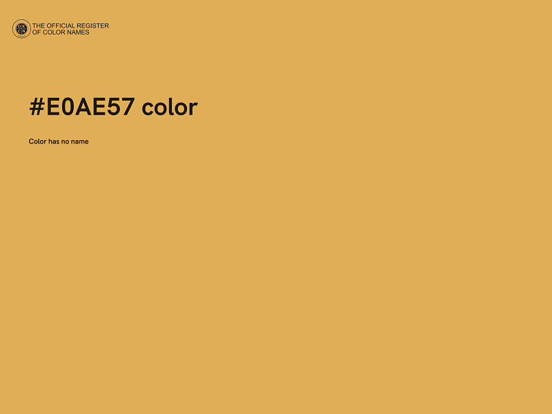 #E0AE57 color image