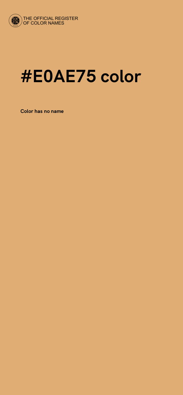#E0AE75 color image