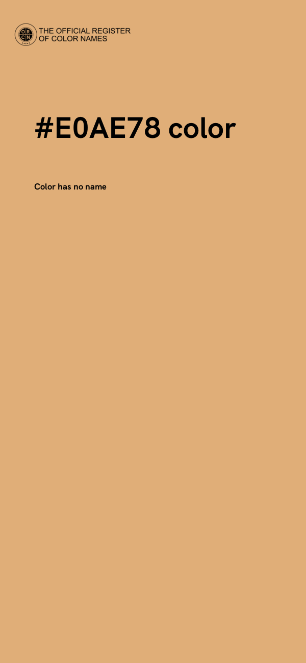 #E0AE78 color image