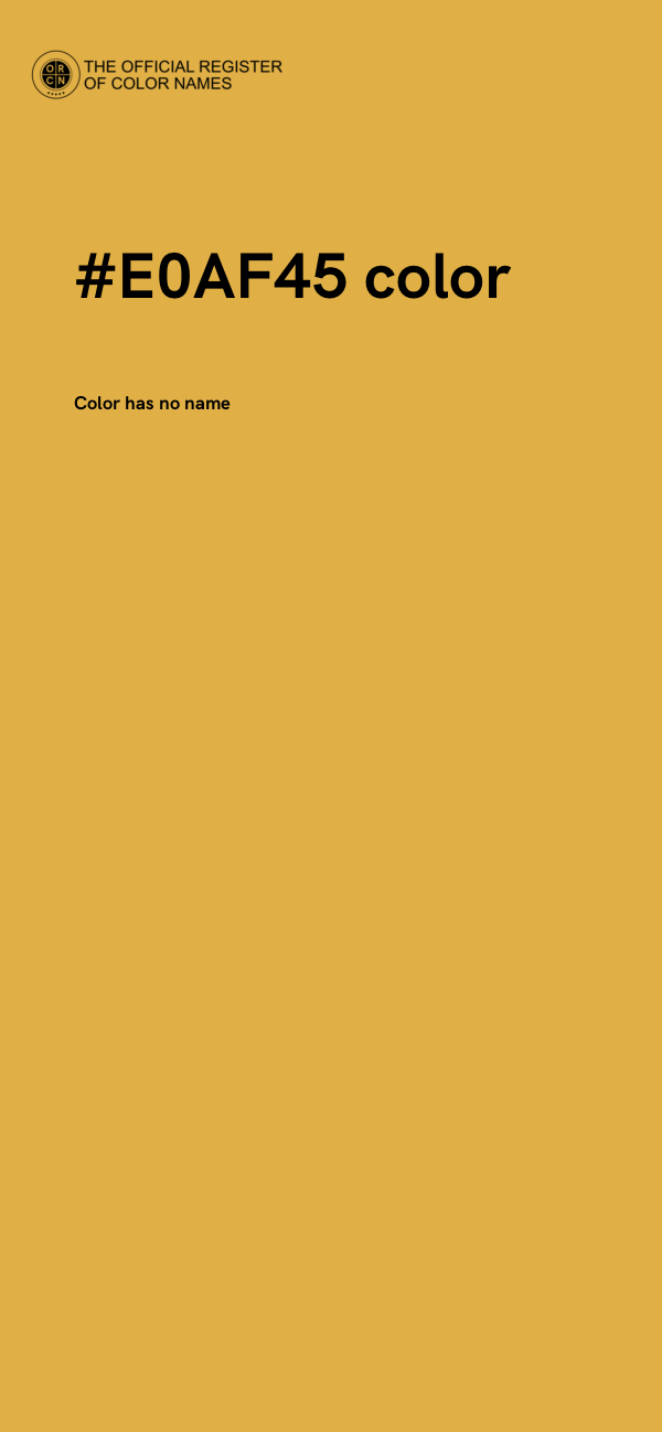 #E0AF45 color image
