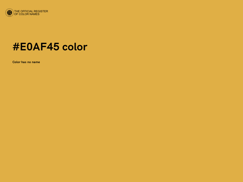 #E0AF45 color image