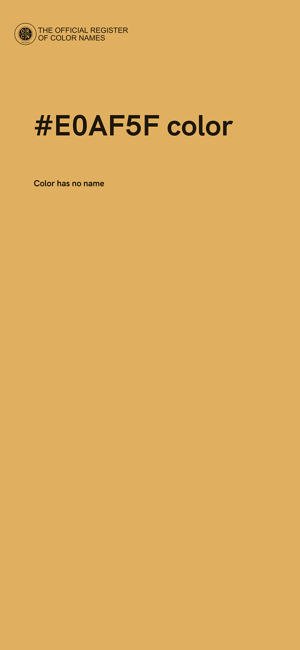 #E0AF5F color image