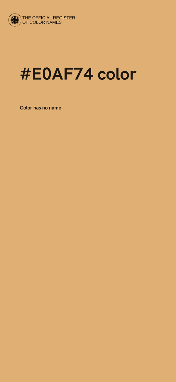 #E0AF74 color image