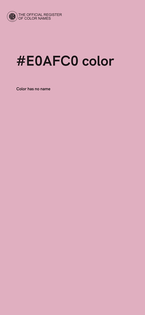 #E0AFC0 color image
