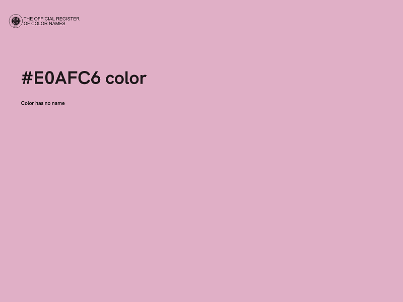 #E0AFC6 color image