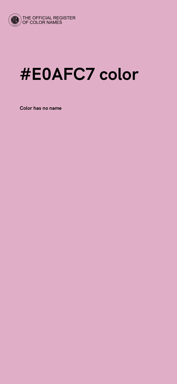#E0AFC7 color image