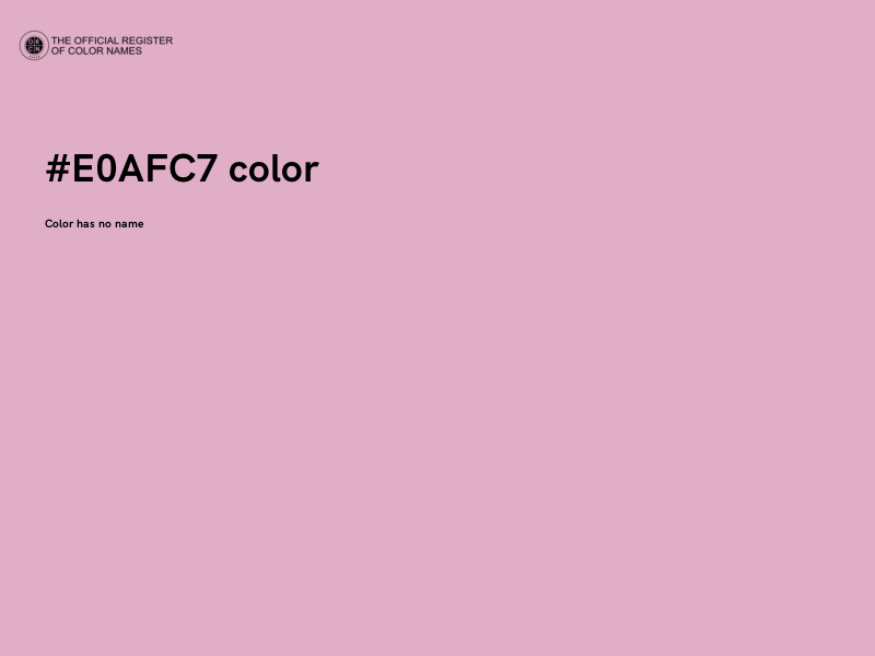 #E0AFC7 color image