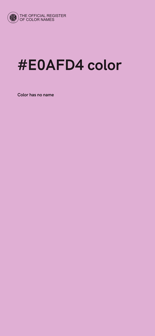 #E0AFD4 color image