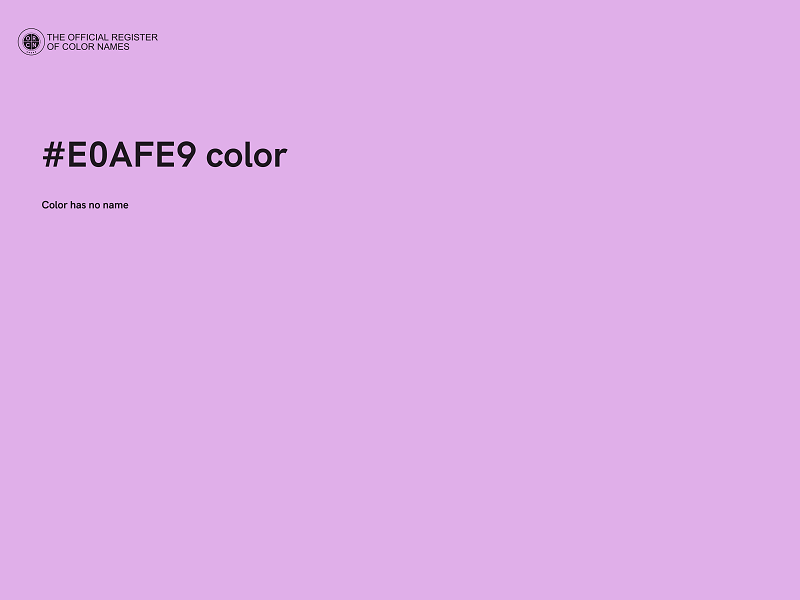 #E0AFE9 color image