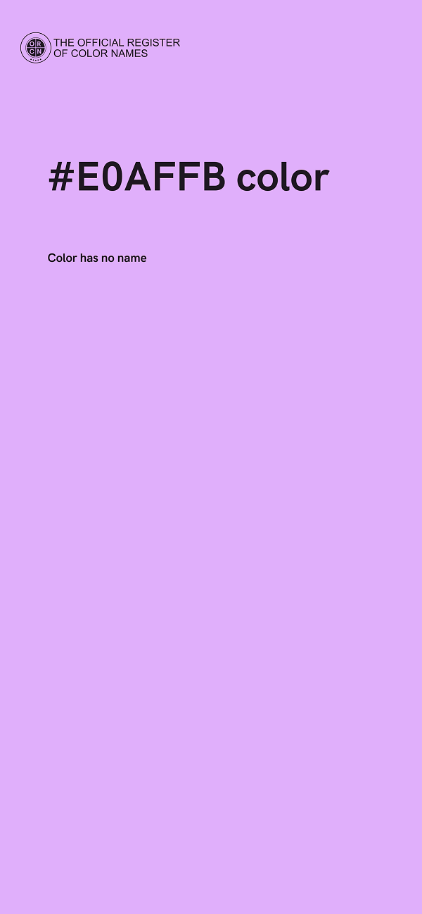 #E0AFFB color image