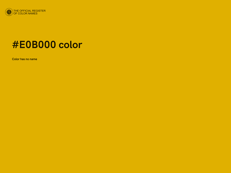 #E0B000 color image