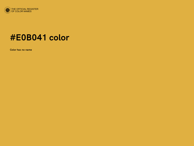 #E0B041 color image