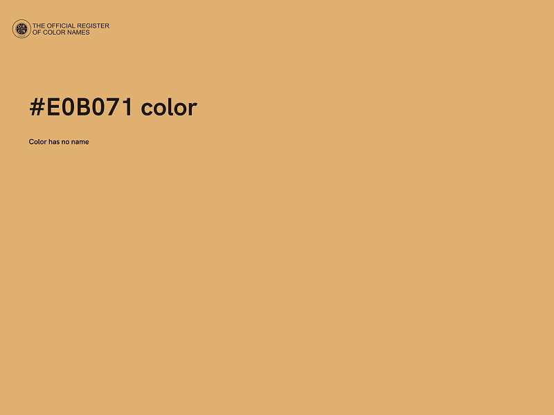 #E0B071 color image