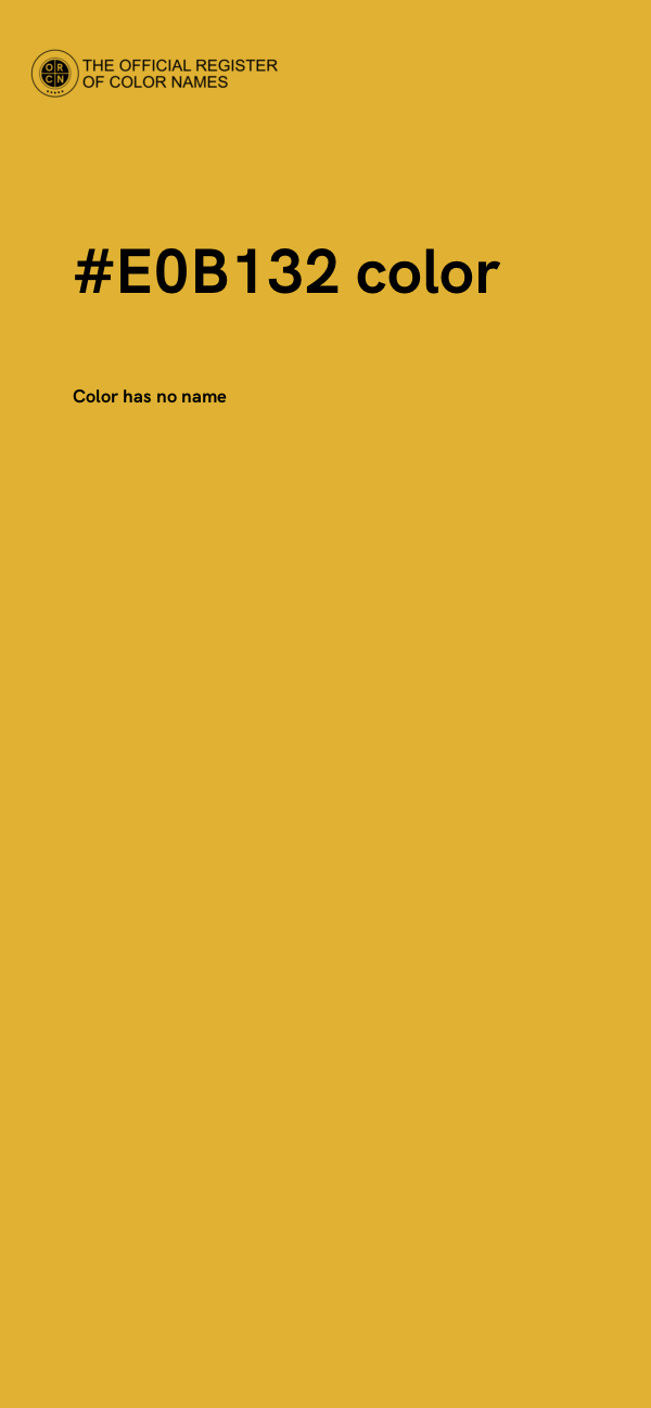 #E0B132 color image