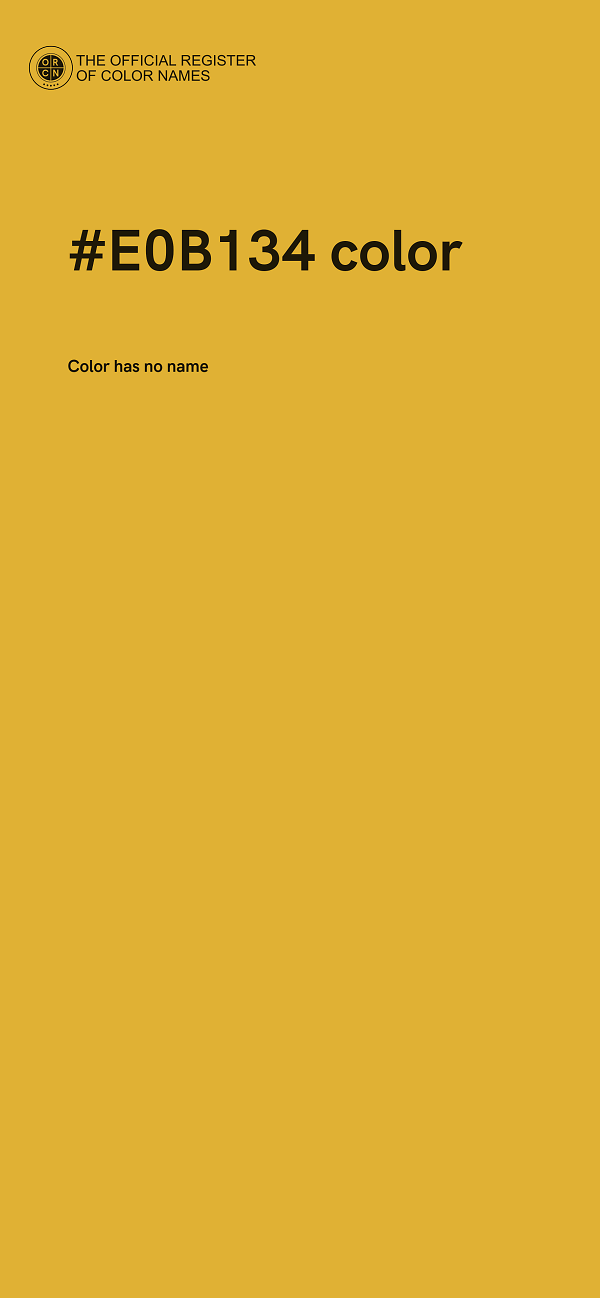 #E0B134 color image