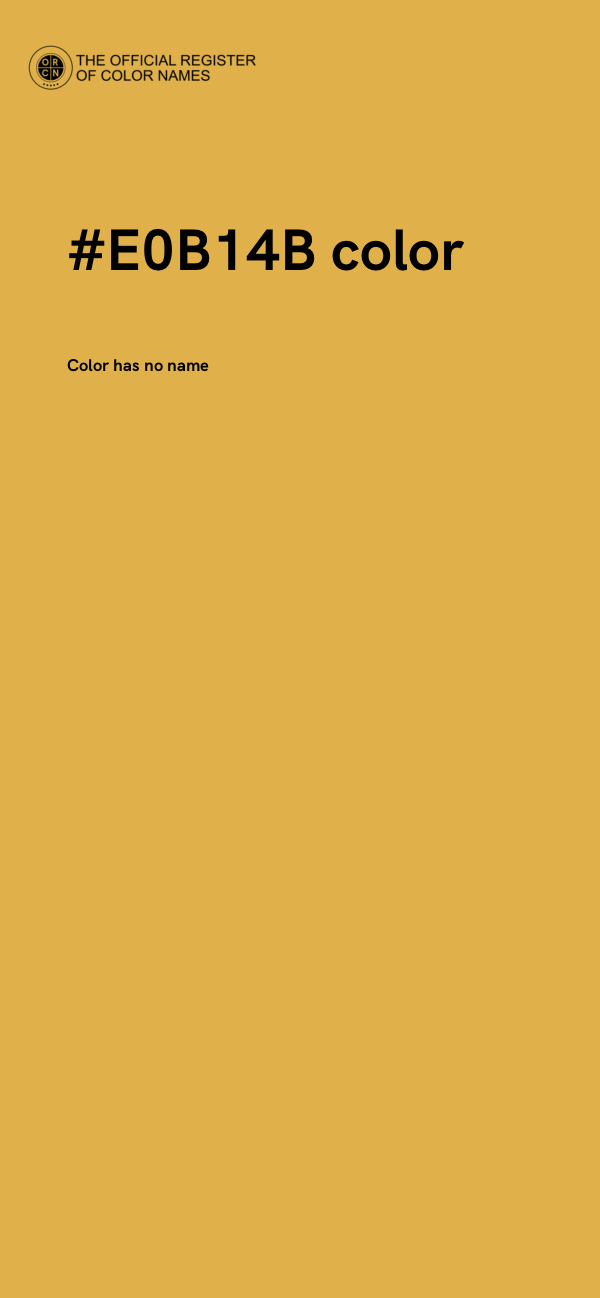 #E0B14B color image