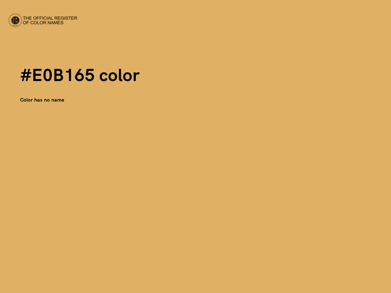 #E0B165 color image
