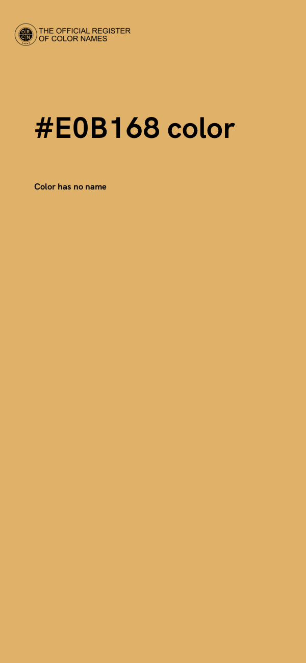 #E0B168 color image