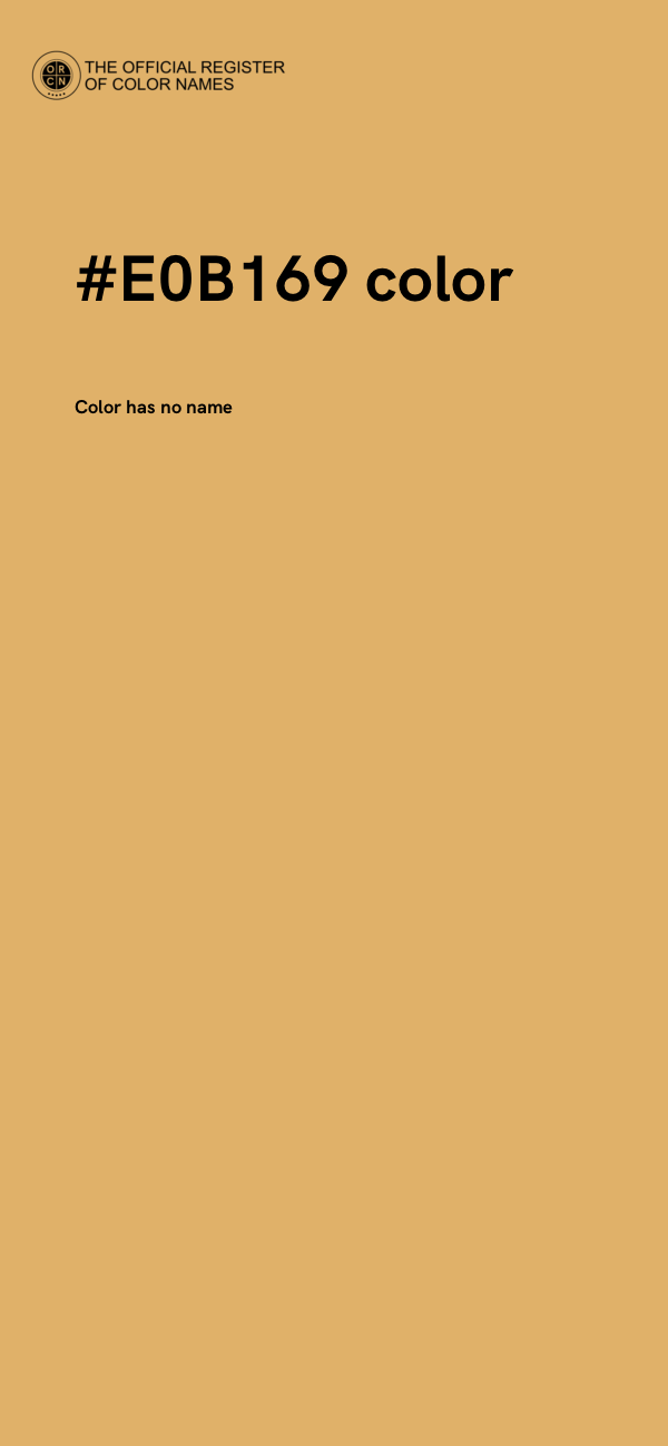 #E0B169 color image