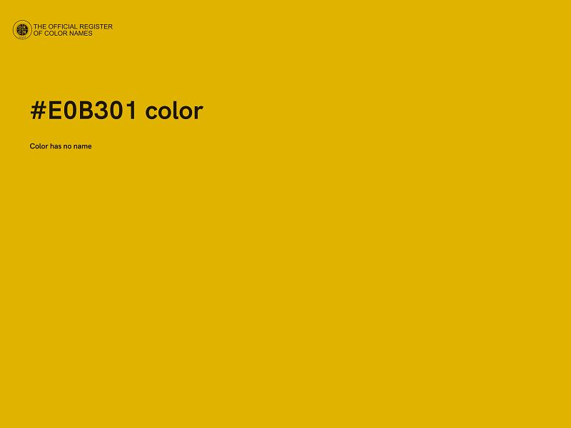 #E0B301 color image