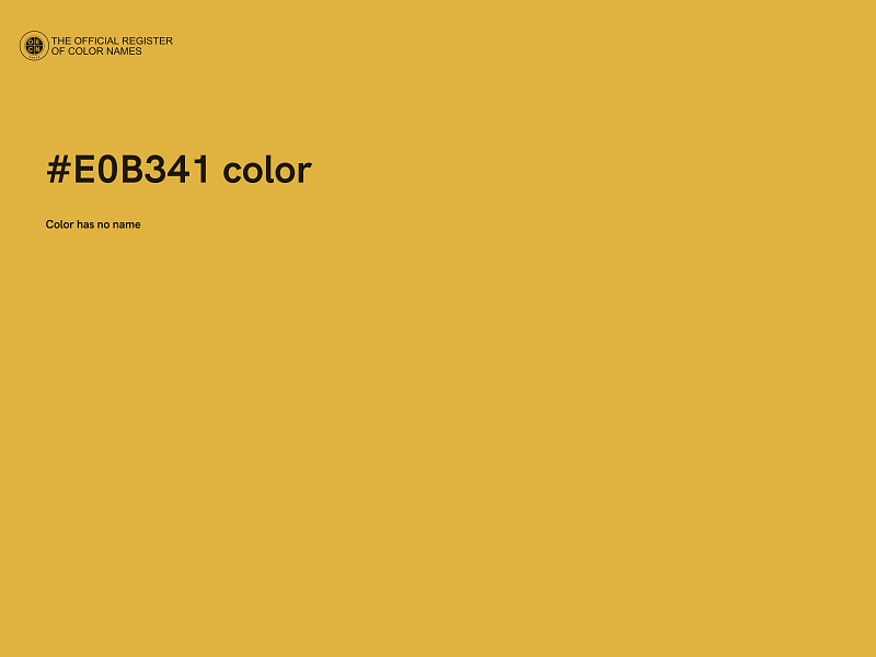 #E0B341 color image