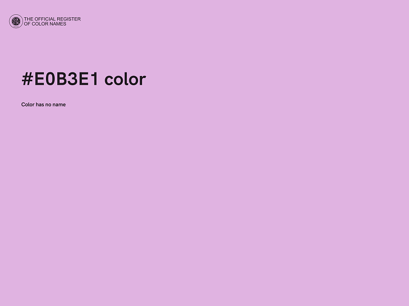 #E0B3E1 color image