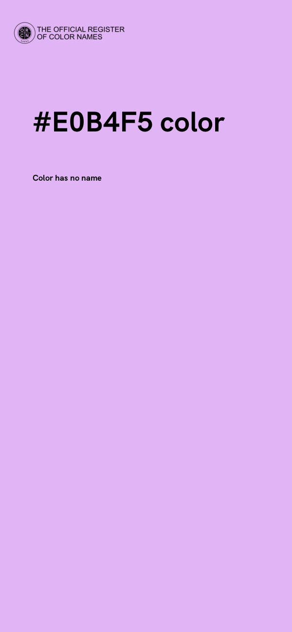 #E0B4F5 color image