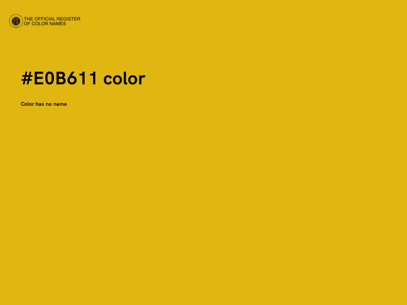 #E0B611 color image