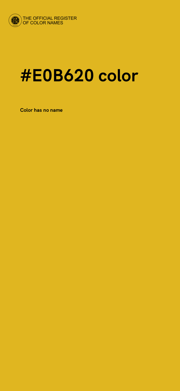 #E0B620 color image