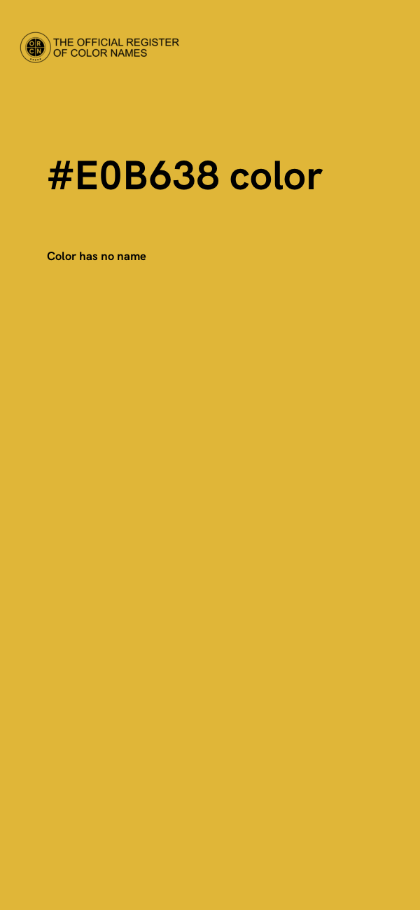 #E0B638 color image