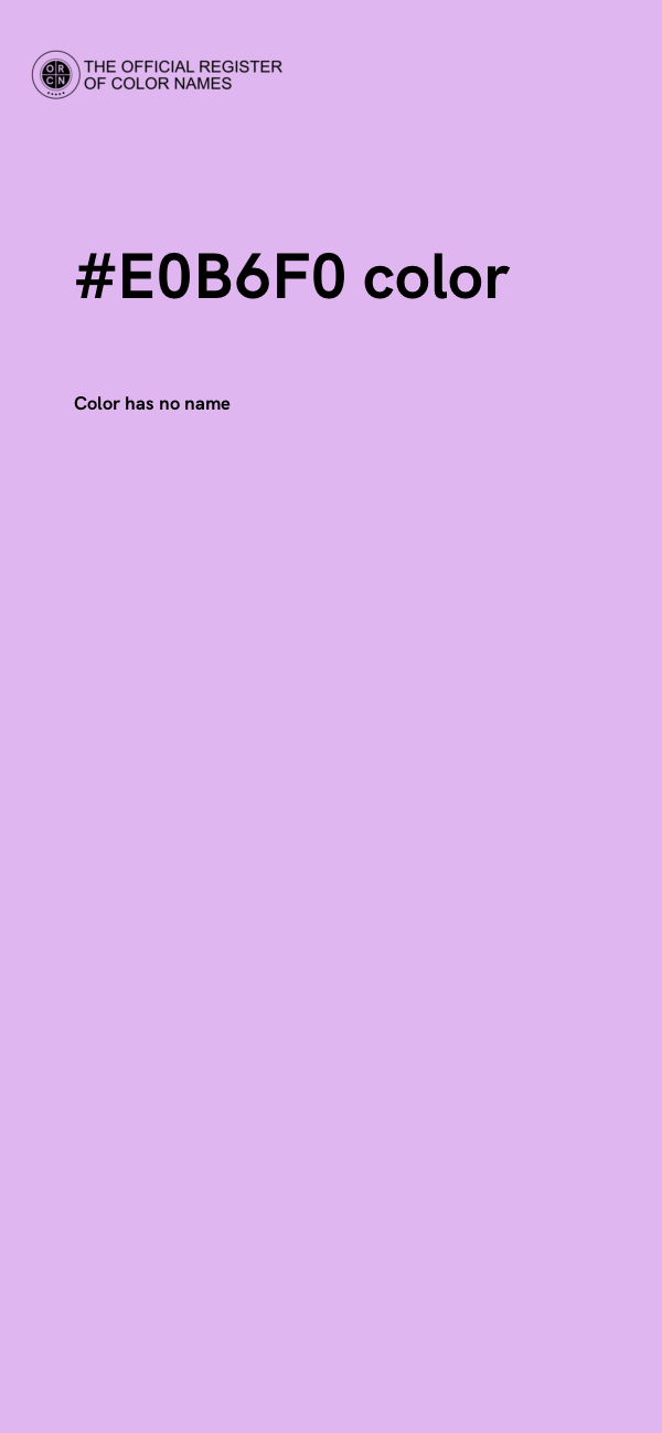 #E0B6F0 color image