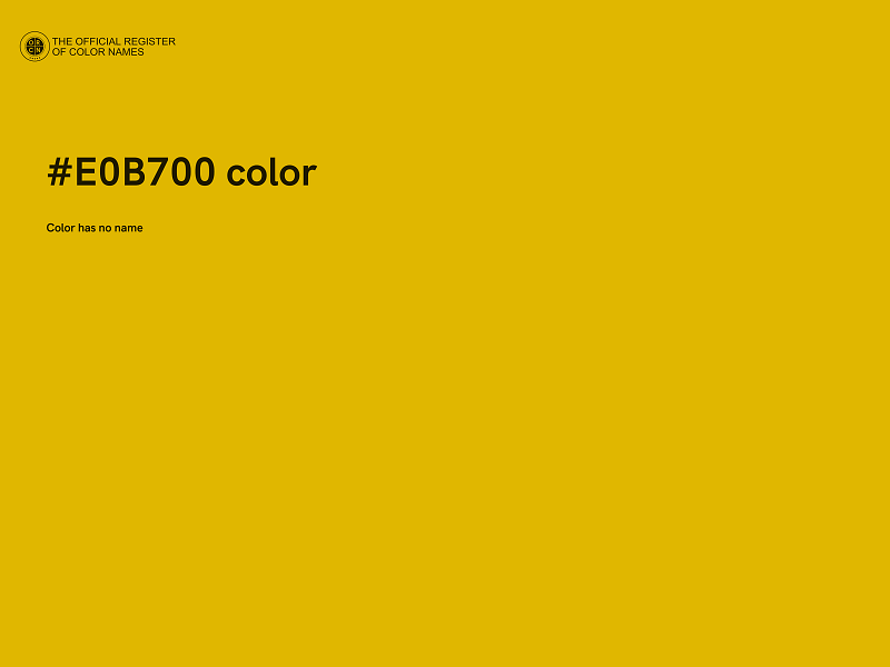 #E0B700 color image