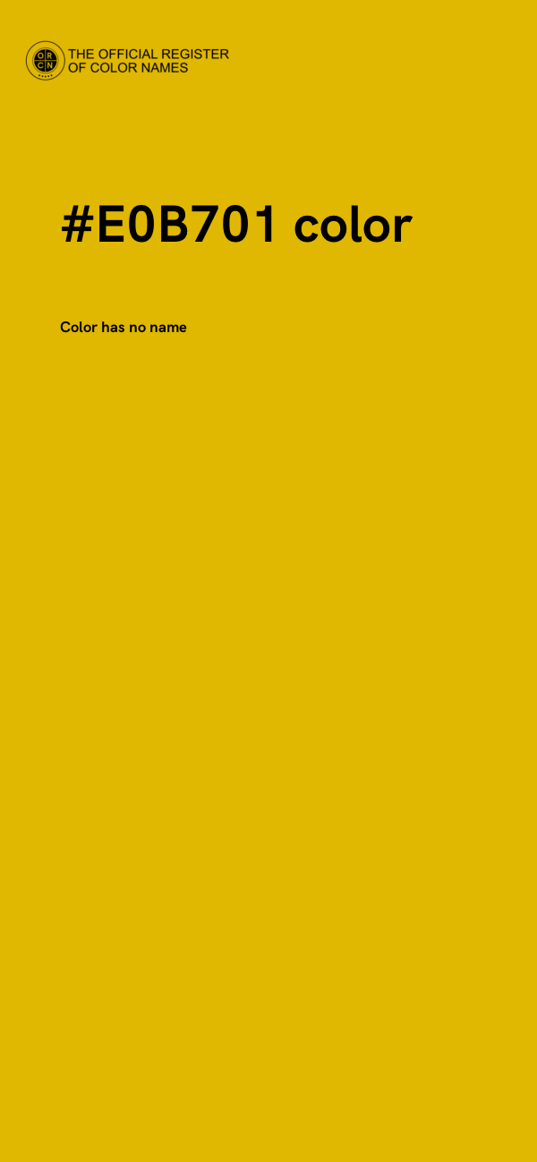 #E0B701 color image