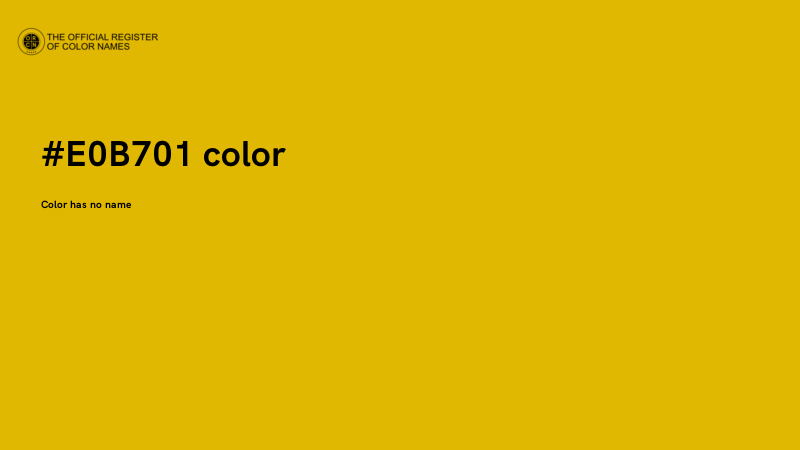 #E0B701 color image