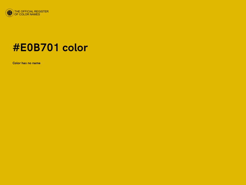 #E0B701 color image