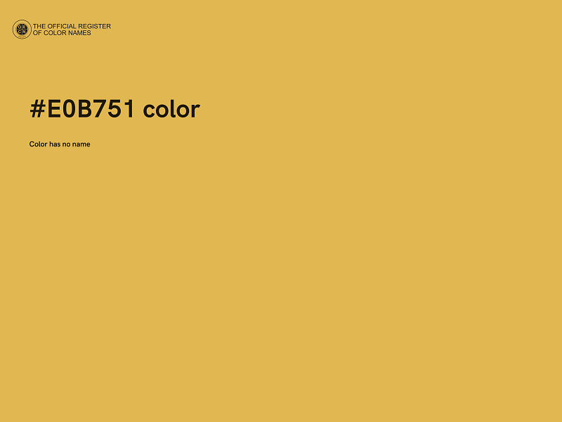 #E0B751 color image